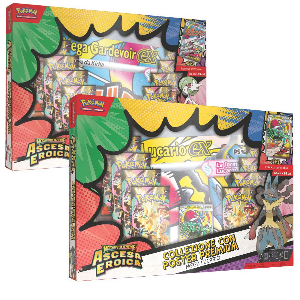 PRE-ORDER-POKEMON M2.5 COLLEZIONE POSTER PREMIUM MEGA LUCARIO E MEGA GARDEVOIR(IT)