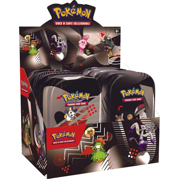 POKEMON SCARLATTO E VIOLETTO LUCE NERA E FUOCO BIANCO - BOX SIGILLATO 8 MINI TIN DA COLLEZIONE - 1 PER TIPO (ITA)